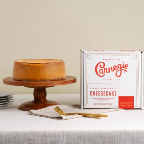 Carnegie Deli Queen of New York Cheesecake - 8" for 10-12 People | Rich Tasting New York Style Cheesecake