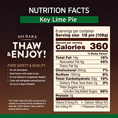 Marie Callender's Key Lime Pie Dessert for Sweet-Tooth Lovers | Perfect for Holiday Gatherings | Delicious Flavor, Pre-P