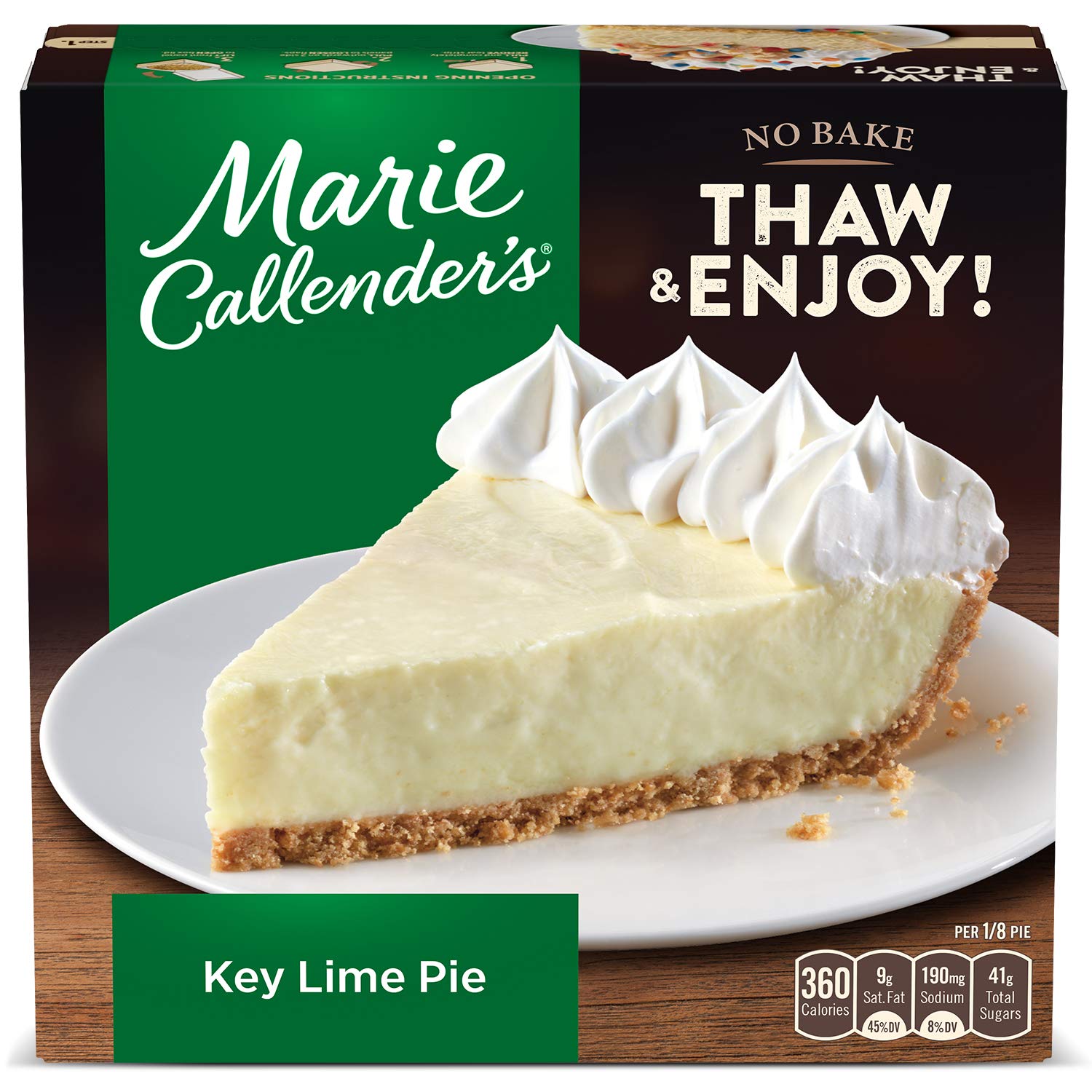 Marie Callender's Key Lime Pie Dessert for Sweet-Tooth Lovers | Perfect for Holiday Gatherings | Delicious Flavor, Pre-P